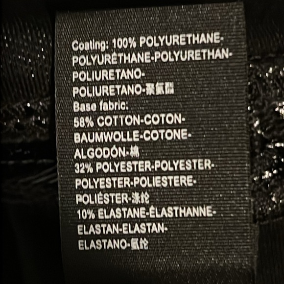 Free People Black Faux Leather Mini Skirt EUC - Picture 7 of 8